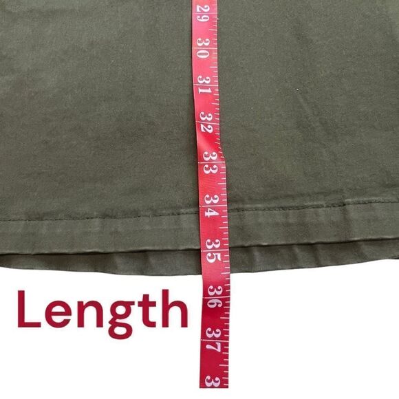 L'EQUIPE YOSHIE INABA A-Line Long Pencil Skirt Military Green Size 9 Cotton Blen - Picture 4 of 9